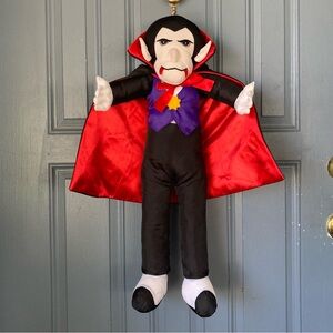 Vintage Dracula Vampire Halloween Decoration Plush Toy Hanger by Goffa 24”